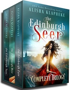 Book review: The Edinburgh Seer Complete Trilogy by Alisha Klapheke | www.AngeLeya.com #fantasy #alternatepresent #4stars
