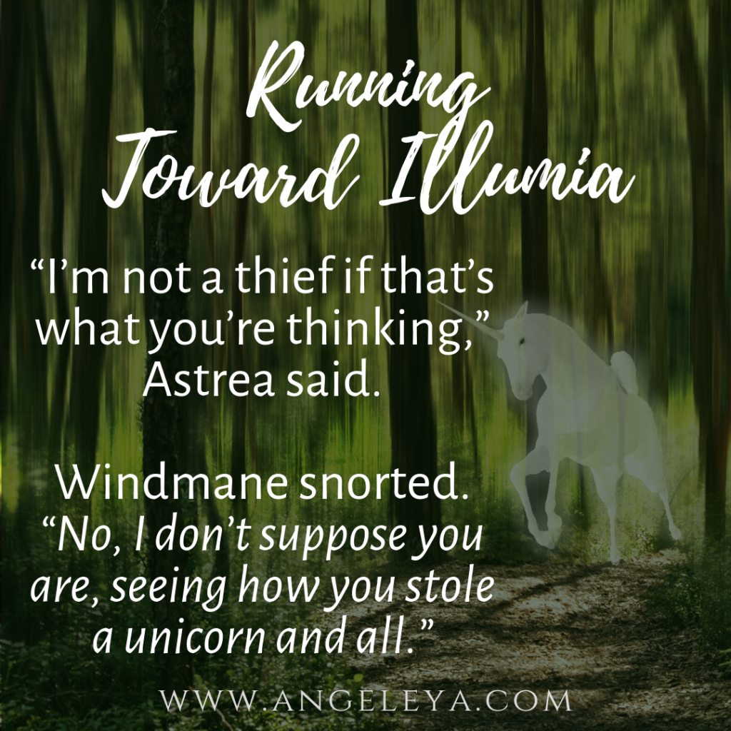 Running from Illumia, book quote | www.angeleya.com
